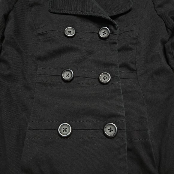 Gap Y2K Double Breasted Blazer Coat Size Small Black 33 in Chest Jacket Womens - Picture 10 of 15